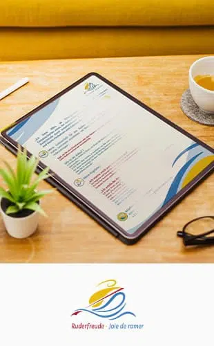 Identité visuelle et supports de communication pour une spécialiste de l'aviron