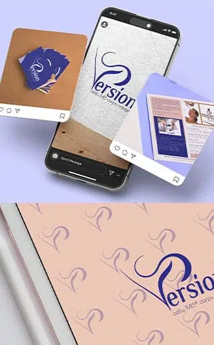 Identité visuelle et supports de communication pour concept soin esthétique