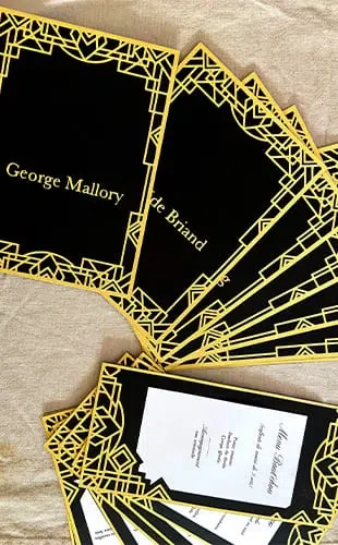 Papeterie de mariage vintage - années folles